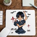 PC, gaming si accesorii - Periferice PC - Mousepad - Mousepad Familia Addams Wednesday Dans Horror Halloween Arte Scoala CoolTrend, 21x19cm - Infinity.ro