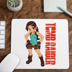 PC, gaming si accesorii - Periferice PC - Mousepad - Mousepad Tomb Raider Chibi Fan Art Lara Croft Airsoft CoolTrend, 21x19cm - Infinity.ro