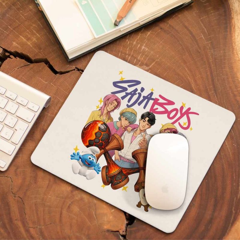 PC, gaming si accesorii - Periferice PC - Mousepad - Mousepad Kendama Saja Boys Kpop Huntrix Asia CoolTrend, 21x19cm - Infinity.ro