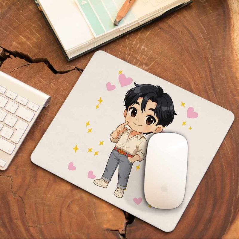 PC, gaming si accesorii - Periferice PC - Mousepad - Mousepad Huntrix Saja Boys Jinu Chibi Kpop CoolTrend, 21x19cm - Infinity.ro