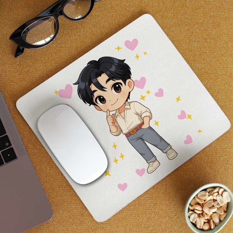 PC, gaming si accesorii - Periferice PC - Mousepad - Mousepad Huntrix Saja Boys Jinu Chibi Kpop CoolTrend, 21x19cm - Infinity.ro