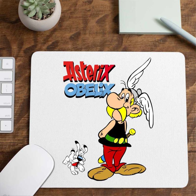 PC, gaming si accesorii - Periferice PC - Mousepad - Mousepad Asterix Obelix Galia Antica Cleopatra, CoolTrend, 21x19cm - Infinity.ro