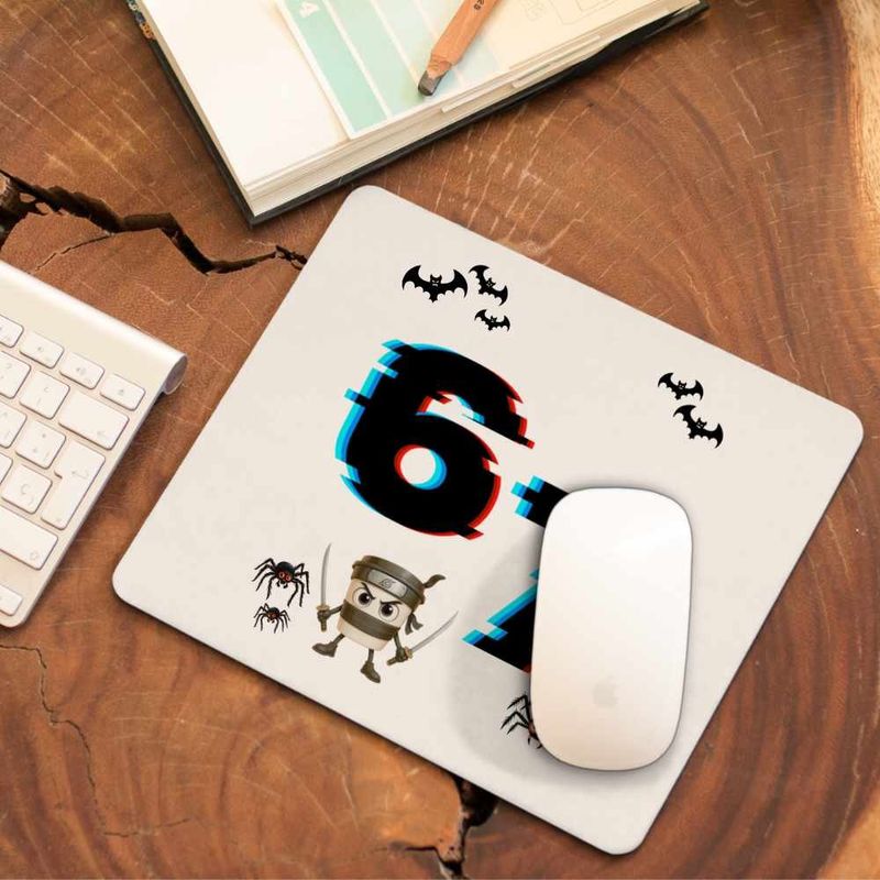 PC, gaming si accesorii - Periferice PC - Mousepad - Mousepad Six Seven Glitch 67 Effect Video CoolTrend, 21x19cm - Infinity.ro