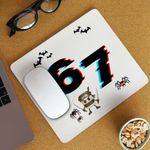 PC, gaming si accesorii - Periferice PC - Mousepad - Mousepad Six Seven Glitch 67 Effect Video CoolTrend, 21x19cm - Infinity.ro