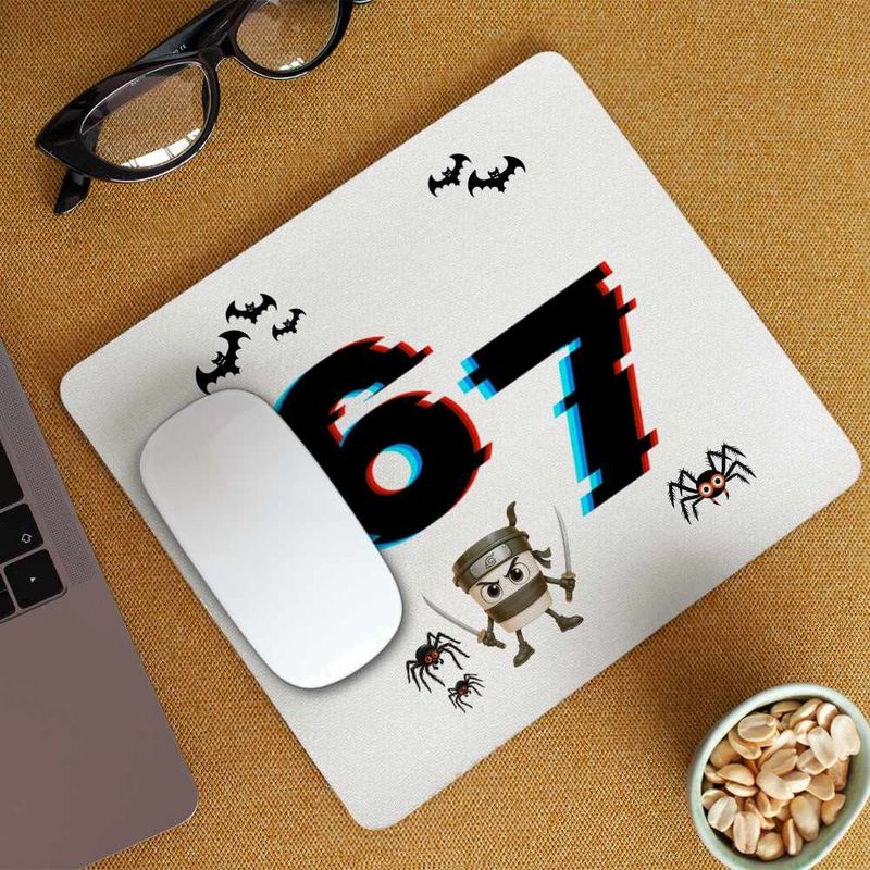 PC, gaming si accesorii - Periferice PC - Mousepad - Mousepad Six Seven Glitch 67 Effect Video CoolTrend, 21x19cm - Infinity.ro