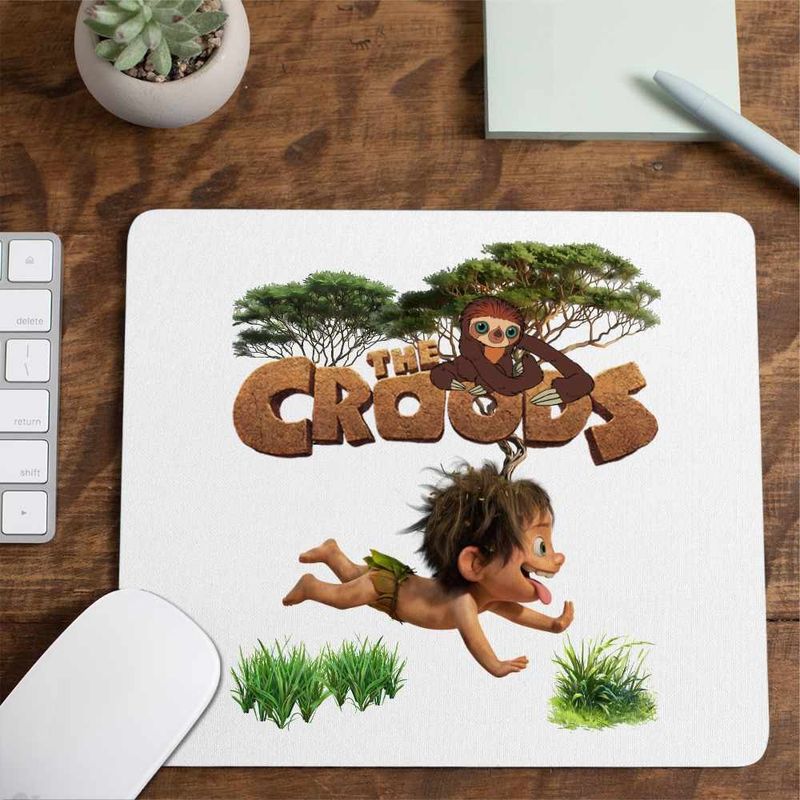 PC, gaming si accesorii - Periferice PC - Mousepad - Mousepad The Croods Bebelus Epoca de Piatra Familia Crood CoolTrend, 21x19cm - Infinity.ro