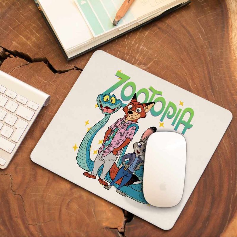 PC, gaming si accesorii - Periferice PC - Mousepad - Mousepad Zootopia Nick Judy Gary Zootropolis Politist CoolTrend, 21x19cm - Infinity.ro