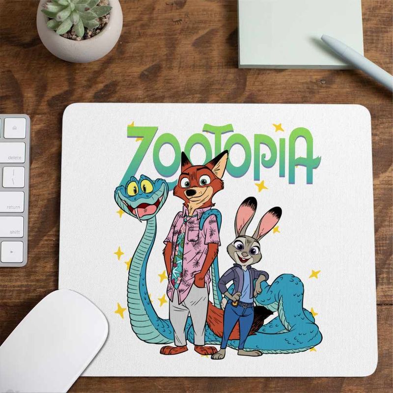 PC, gaming si accesorii - Periferice PC - Mousepad - Mousepad Zootopia Nick Judy Gary Zootropolis Politist CoolTrend, 21x19cm - Infinity.ro