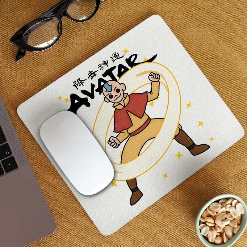 PC, gaming si accesorii - Periferice PC - Mousepad - Mousepad Avatar Legenda lui Aang Airbender Calugar Shaolin, 21x19cm - Infinity.ro