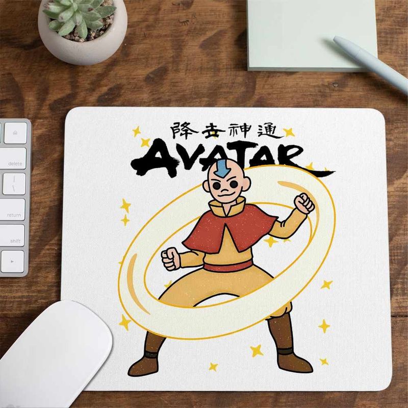 PC, gaming si accesorii - Periferice PC - Mousepad - Mousepad Avatar Legenda lui Aang Airbender Calugar Shaolin, 21x19cm - Infinity.ro