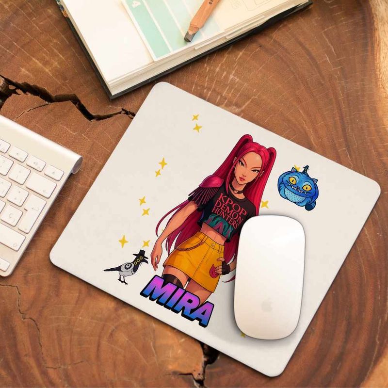 PC, gaming si accesorii - Periferice PC - Mousepad - Mousepad Huntrix Mira Kpop Demon Hunters CoolTrend, 21x19cm - Infinity.ro