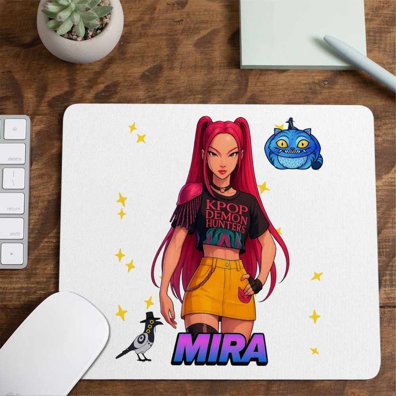 PC, gaming si accesorii - Periferice PC - Mousepad - Mousepad Huntrix Mira Kpop Demon Hunters CoolTrend, 21x19cm - Infinity.ro
