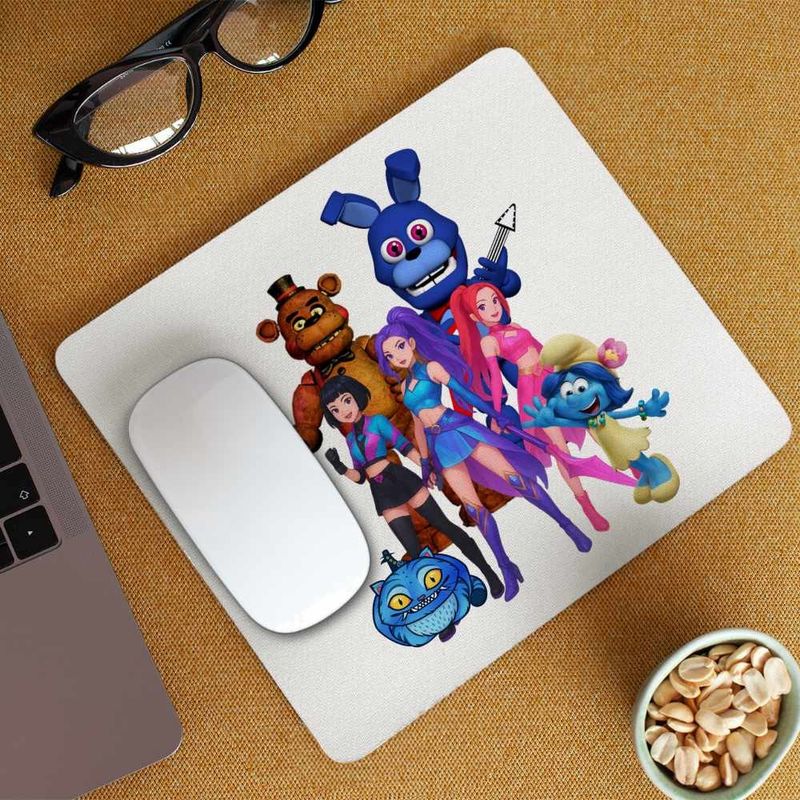 PC, gaming si accesorii - Periferice PC - Mousepad - Mousepad Fnaf Huntrix Kpop Five Nights at Freddy Horror Halloween CoolTrend, 21x19cm - Infinity.ro