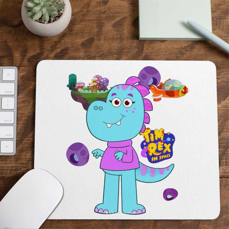 PC, gaming si accesorii - Periferice PC - Mousepad - Mousepad Tim Rex Mama Spatiu Dinozauri Cretacic, CoolTrend, 21x19cm - Infinity.ro
