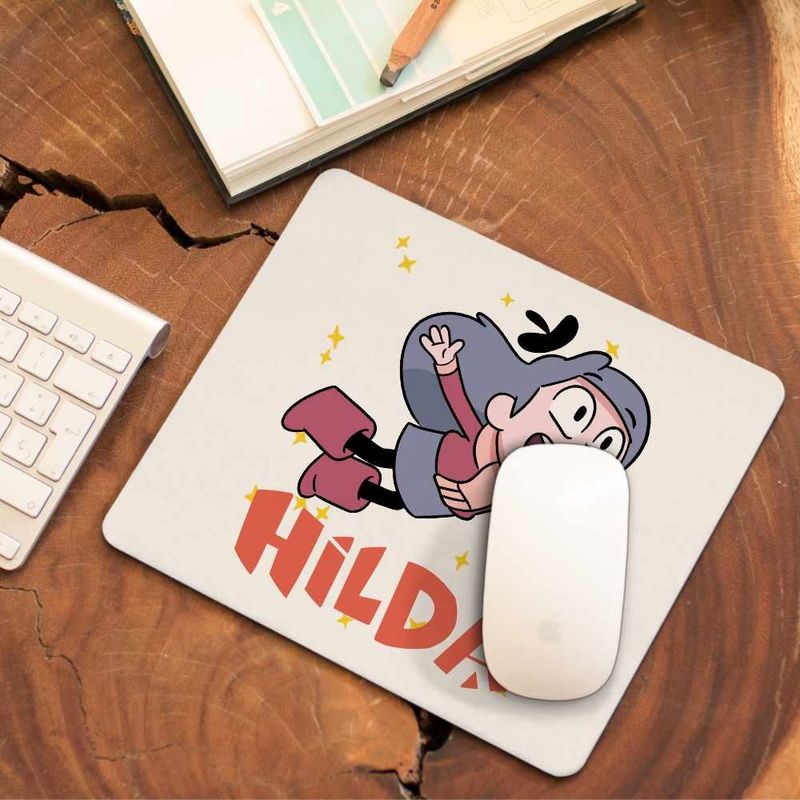 PC, gaming si accesorii - Periferice PC - Mousepad - Mousepad Hilda Aventuri Desene Animate, 21x19cm - Infinity.ro