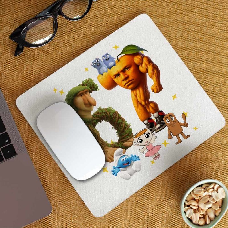 PC, gaming si accesorii - Periferice PC - Mousepad - Mousepad Six Seven Brainrot Orange Italian Meme Fitness CoolTrend, 21x19cm - Infinity.ro