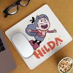 PC, gaming si accesorii - Periferice PC - Mousepad - Mousepad Hilda Aventuri Desene Animate, 21x19cm - Infinity.ro