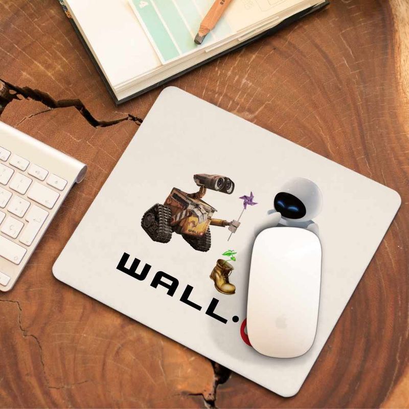 PC, gaming si accesorii - Periferice PC - Mousepad - Mousepad Wall-E Morisca Eve Dragobete Velentines Day Romantic CoolTrend, 21x19cm - Infinity.ro