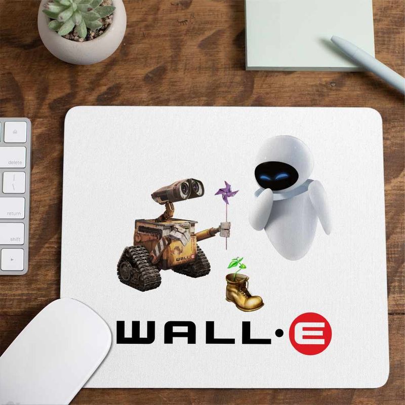 PC, gaming si accesorii - Periferice PC - Mousepad - Mousepad Wall-E Morisca Eve Dragobete Velentines Day Romantic CoolTrend, 21x19cm - Infinity.ro