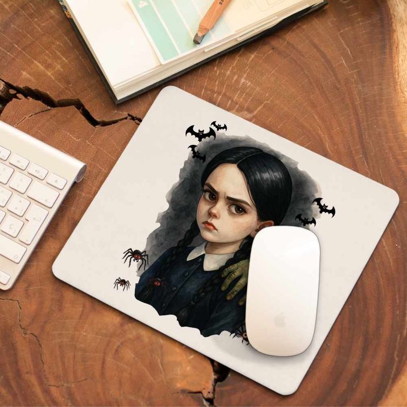 PC, gaming si accesorii - Periferice PC - Mousepad - Mousepad Familia Addams Wednesday Hand Halloween Mana Horror Petrecere CoolTrend, 21x19cm - Infinity.ro