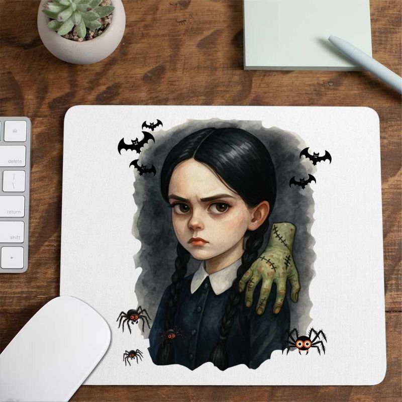 PC, gaming si accesorii - Periferice PC - Mousepad - Mousepad Familia Addams Wednesday Hand Halloween Mana Horror Petrecere CoolTrend, 21x19cm - Infinity.ro