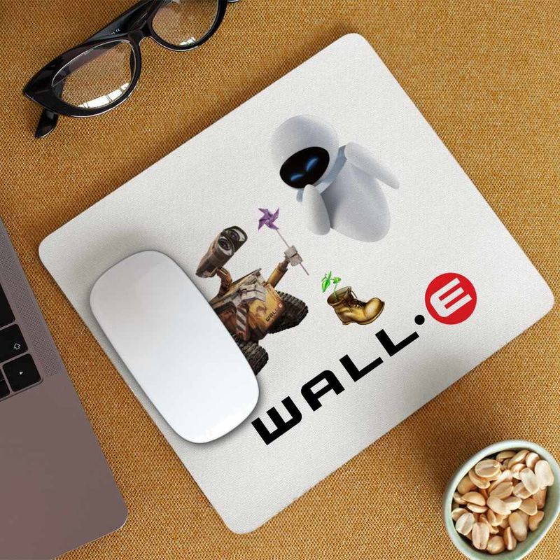 PC, gaming si accesorii - Periferice PC - Mousepad - Mousepad Wall-E Morisca Eve Dragobete Velentines Day Romantic CoolTrend, 21x19cm - Infinity.ro