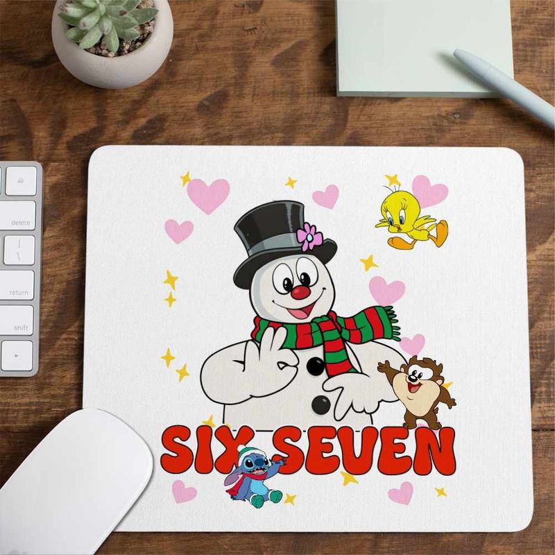 PC, gaming si accesorii - Periferice PC - Mousepad - Mousepad Six Seven Om de Zapada Craciun 67 CoolTrend, 21x19cm - Infinity.ro