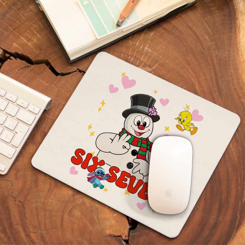 PC, gaming si accesorii - Periferice PC - Mousepad - Mousepad Six Seven Om de Zapada Craciun 67 CoolTrend, 21x19cm - Infinity.ro