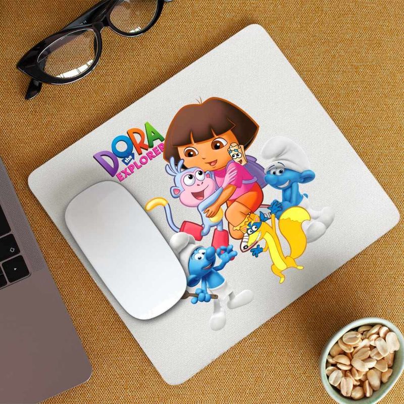 PC, gaming si accesorii - Periferice PC - Mousepad - Mousepad Dora Strumfii Bucatarul Rusinosul Hotomanul, CoolTrend, 21x19cm - Infinity.ro