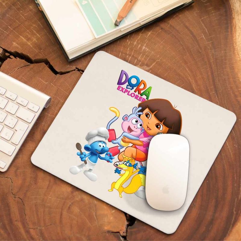 PC, gaming si accesorii - Periferice PC - Mousepad - Mousepad Dora Strumfii Bucatarul Rusinosul Hotomanul, CoolTrend, 21x19cm - Infinity.ro