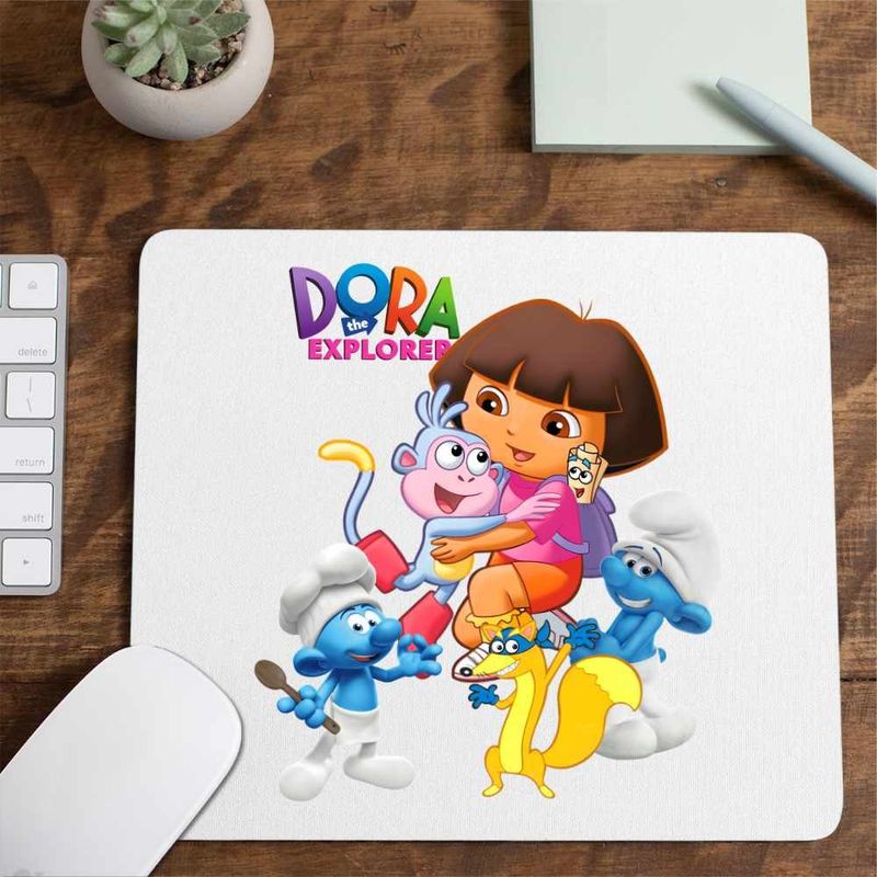 PC, gaming si accesorii - Periferice PC - Mousepad - Mousepad Dora Strumfii Bucatarul Rusinosul Hotomanul, CoolTrend, 21x19cm - Infinity.ro