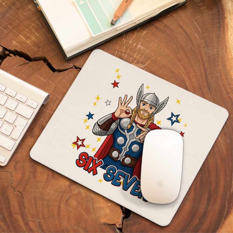 PC, gaming si accesorii - Periferice PC - Mousepad - Mousepad Six Seven Thor 67 Marvel Superhero CoolTrend, 21x19cm - Infinity.ro