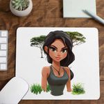 PC, gaming si accesorii - Periferice PC - Mousepad - Mousepad Tomb Raider Aventuri Lara Croft Militar Camuflaj CoolTrend, 21x19cm - Infinity.ro