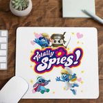 PC, gaming si accesorii - Periferice PC - Mousepad - Mousepad Spioanele Logo Desene Copilarie CoolTrend, 21x19cm - Infinity.ro