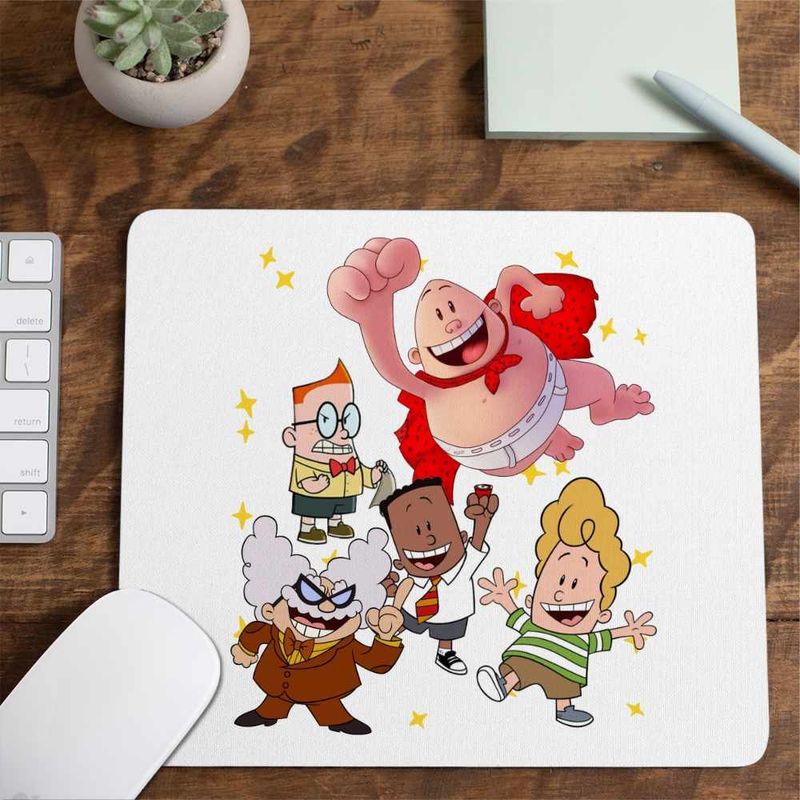 PC, gaming si accesorii - Periferice PC - Mousepad - Mousepad Captain Underpants All Gang Epic Tales Aventurile Capitanului Chilot CoolTrend, 21x19cm - Infinity.ro