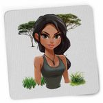 PC, gaming si accesorii - Periferice PC - Mousepad - Mousepad Tomb Raider Aventuri Lara Croft Militar Camuflaj CoolTrend, 21x19cm - Infinity.ro