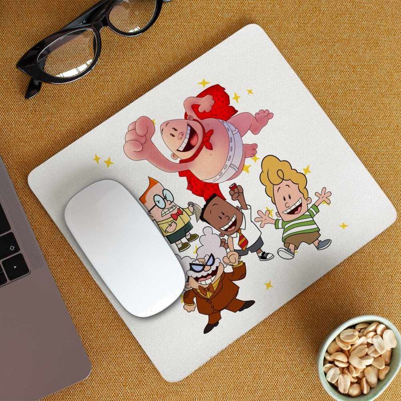 PC, gaming si accesorii - Periferice PC - Mousepad - Mousepad Captain Underpants All Gang Epic Tales Aventurile Capitanului Chilot CoolTrend, 21x19cm - Infinity.ro
