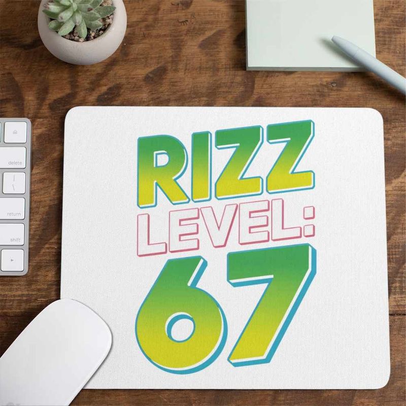 PC, gaming si accesorii - Periferice PC - Mousepad - Mousepad Six Seven Rizz Level 67 CoolTrend, 21x19cm - Infinity.ro