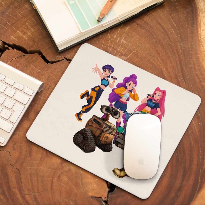 PC, gaming si accesorii - Periferice PC - Mousepad - Mousepad Wall-E Huntrix Stitch K-Pop Demon Hunters CoolTrend, 21x19cm - Infinity.ro