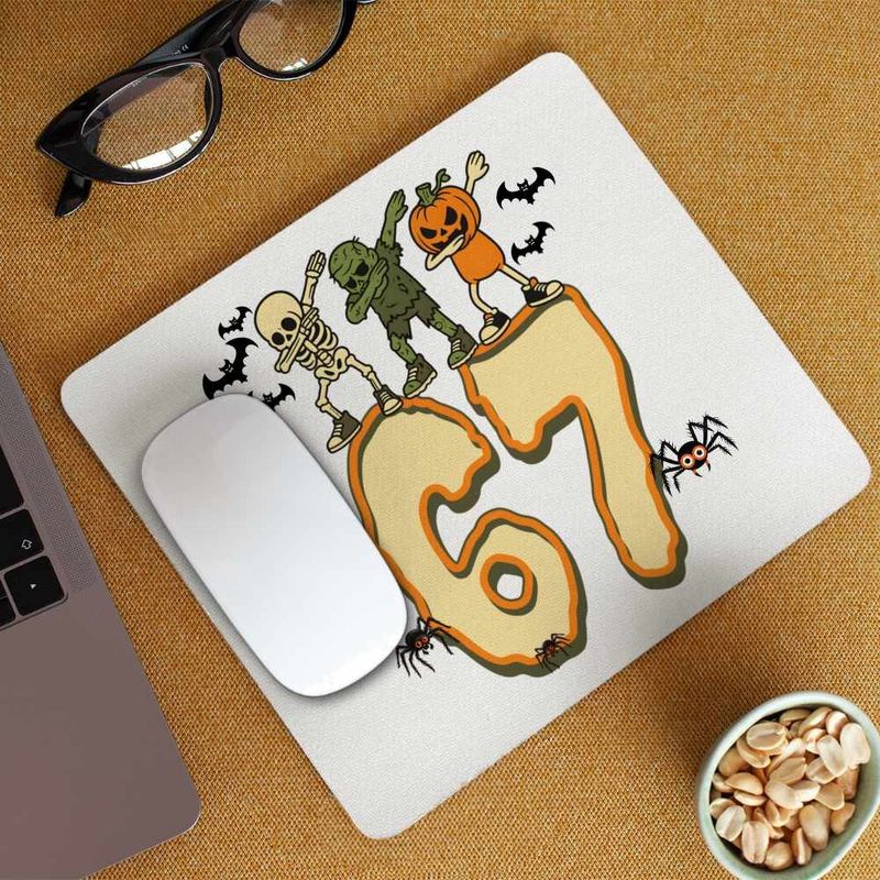PC, gaming si accesorii - Periferice PC - Mousepad - Mousepad Six Seven Halloween Horror 67 CoolTrend, 21x19cm - Infinity.ro