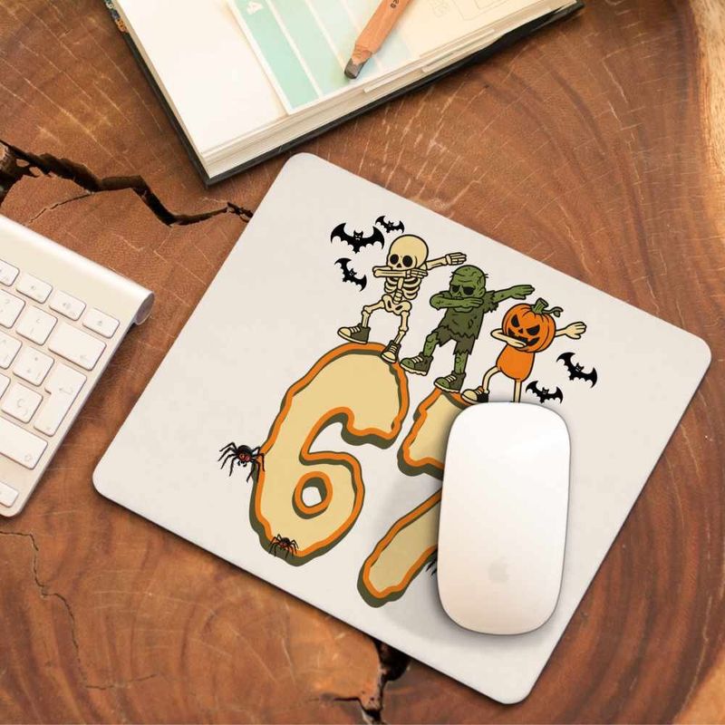 PC, gaming si accesorii - Periferice PC - Mousepad - Mousepad Six Seven Halloween Horror 67 CoolTrend, 21x19cm - Infinity.ro