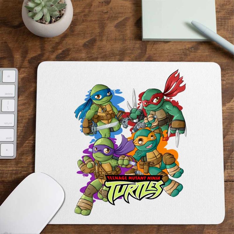 PC, gaming si accesorii - Periferice PC - Mousepad - Mousepad Testoasele Ninja Chibi Bebelusi Mutant, CoolTrend, 21x19cm - Infinity.ro