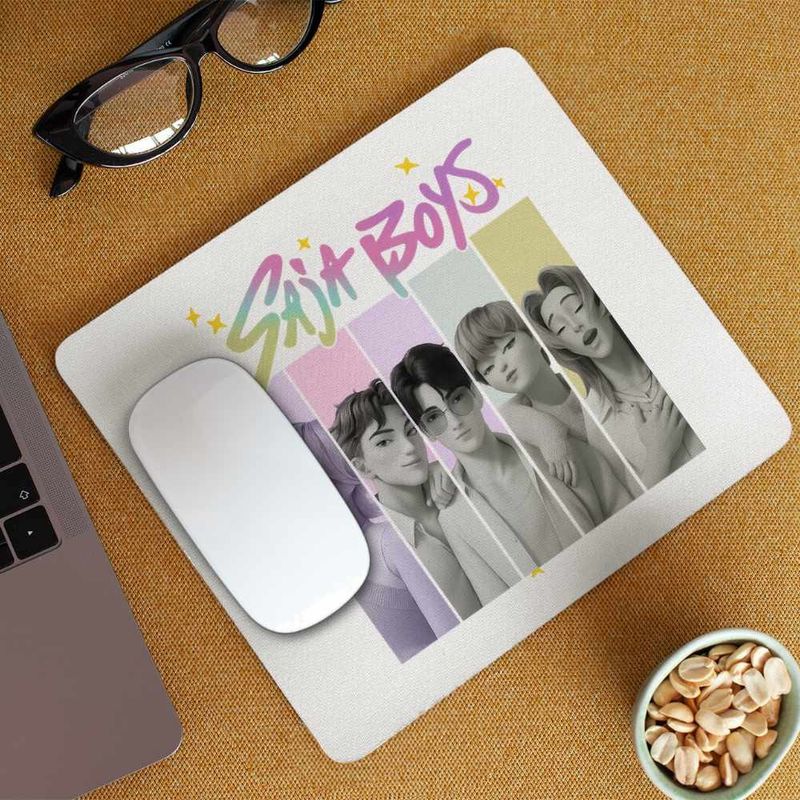PC, gaming si accesorii - Periferice PC - Mousepad - Mousepad Huntrix Saja Boys Legends Kpop CoolTrend, 21x19cm - Infinity.ro