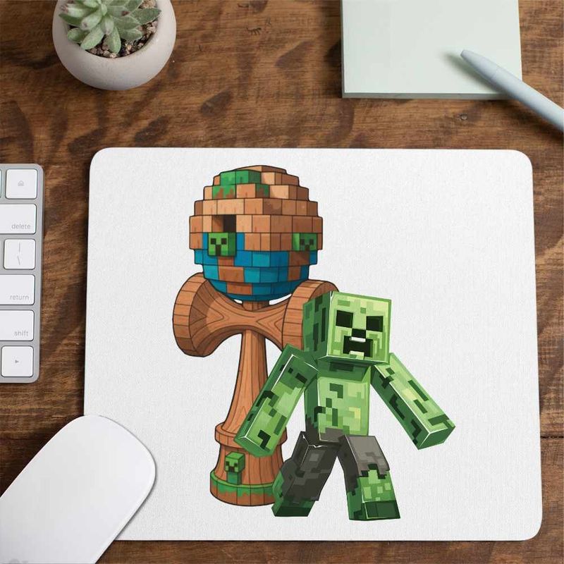PC, gaming si accesorii - Periferice PC - Mousepad - Mousepad Kendama Minecraft Creeper Trial CoolTrend, 21x19cm - Infinity.ro