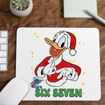 PC, gaming si accesorii - Periferice PC - Mousepad - Mousepad Six Seven Donald Duck Craciun Mickey Mouse CoolTrend, 21x19cm - Infinity.ro