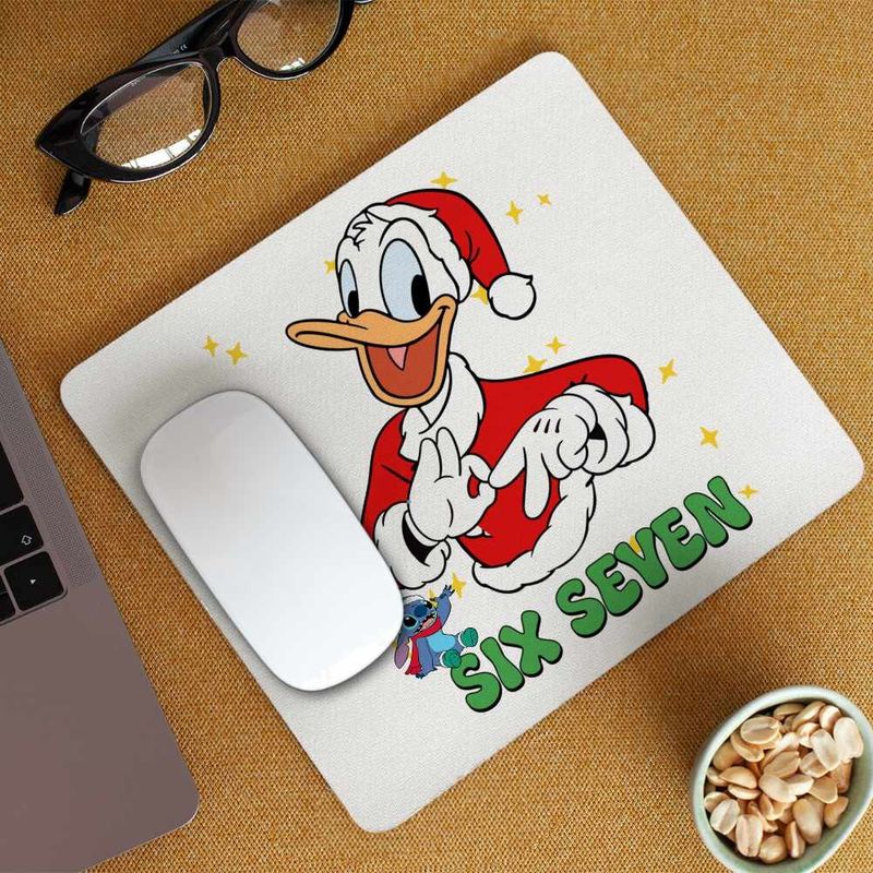 PC, gaming si accesorii - Periferice PC - Mousepad - Mousepad Six Seven Donald Duck Craciun Mickey Mouse CoolTrend, 21x19cm - Infinity.ro