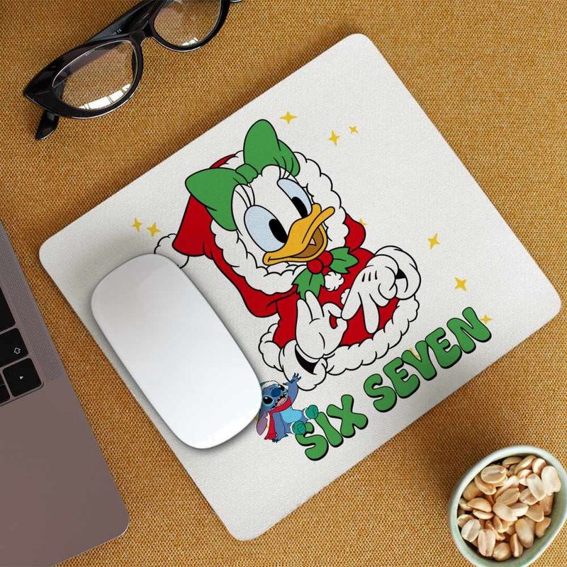 PC, gaming si accesorii - Periferice PC - Mousepad - Mousepad Six Seven Daisy Craciun Donald Duck Mickey Mouse CoolTrend, 21x19cm - Infinity.ro