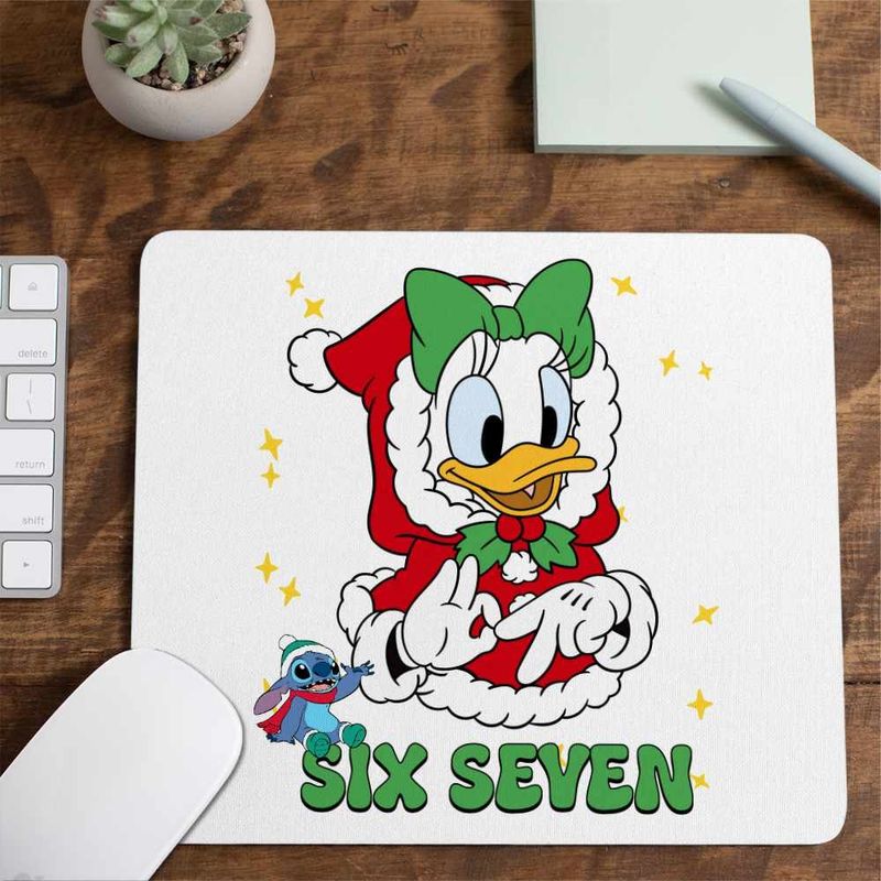PC, gaming si accesorii - Periferice PC - Mousepad - Mousepad Six Seven Daisy Craciun Donald Duck Mickey Mouse CoolTrend, 21x19cm - Infinity.ro
