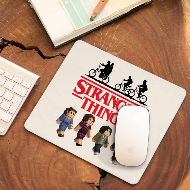 PC, gaming si accesorii - Periferice PC - Mousepad - Mousepad Stranger Things in Roblox Minecraft Abis CoolTrend, 21x19cm - Infinity.ro