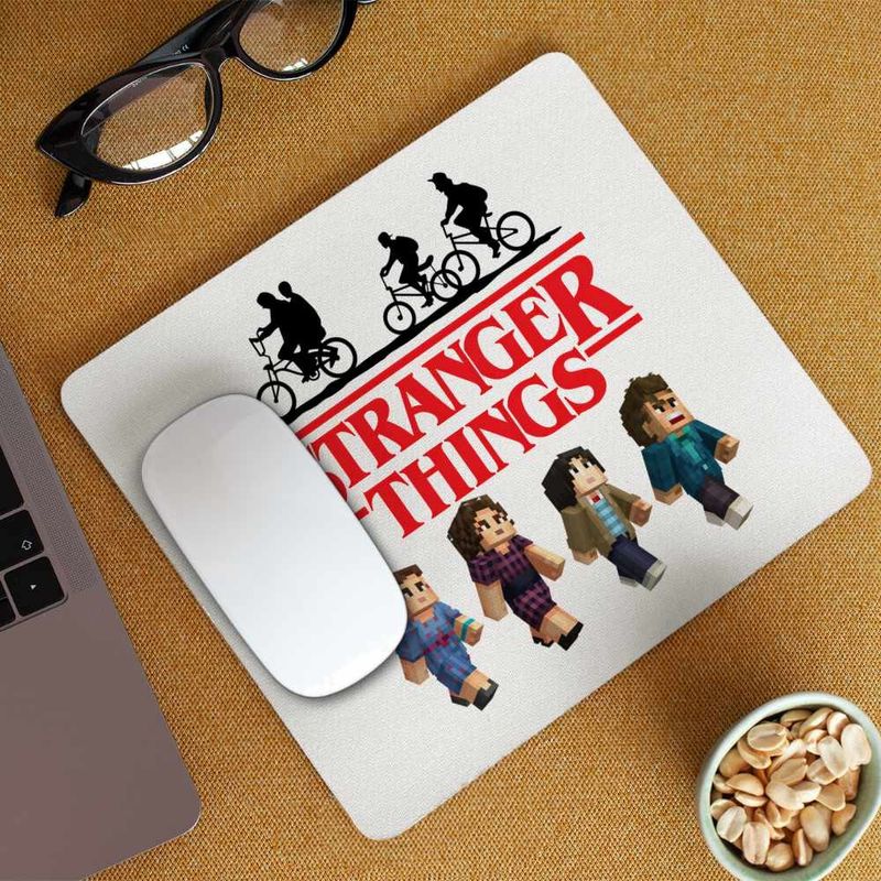 PC, gaming si accesorii - Periferice PC - Mousepad - Mousepad Stranger Things in Roblox Minecraft Abis CoolTrend, 21x19cm - Infinity.ro